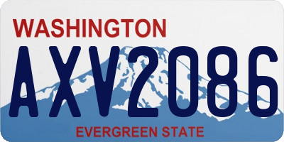 WA license plate AXV2086