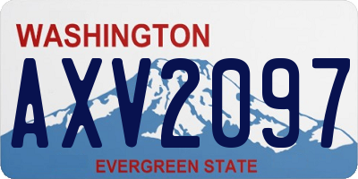 WA license plate AXV2097