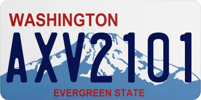 WA license plate AXV2101