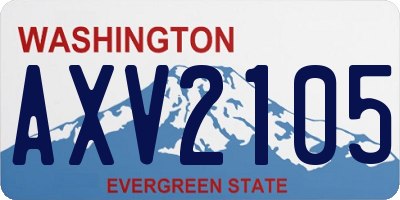 WA license plate AXV2105