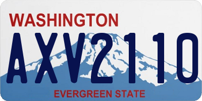 WA license plate AXV2110