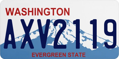 WA license plate AXV2119