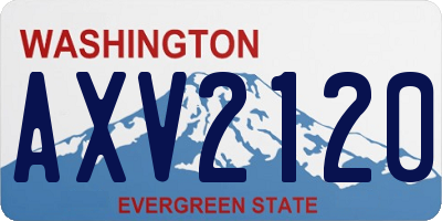 WA license plate AXV2120