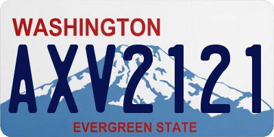 WA license plate AXV2121