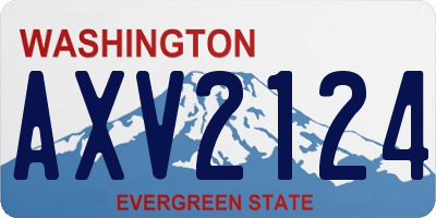 WA license plate AXV2124