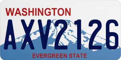 WA license plate AXV2126