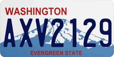 WA license plate AXV2129