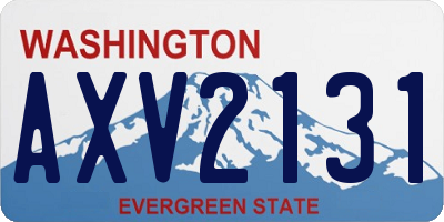 WA license plate AXV2131