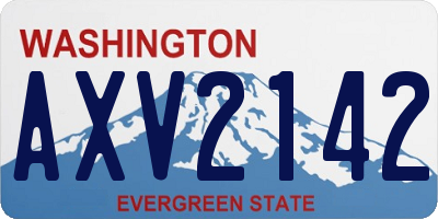 WA license plate AXV2142