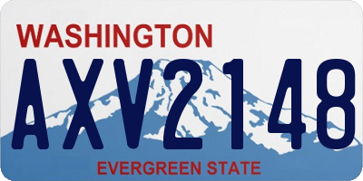 WA license plate AXV2148