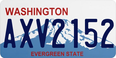WA license plate AXV2152