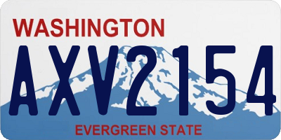 WA license plate AXV2154