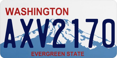 WA license plate AXV2170
