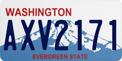 WA license plate AXV2171