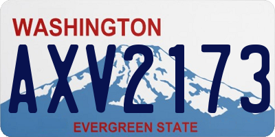 WA license plate AXV2173