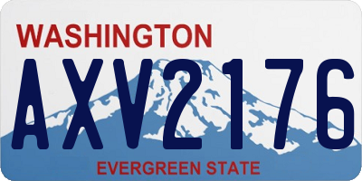 WA license plate AXV2176