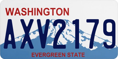 WA license plate AXV2179