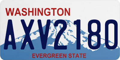 WA license plate AXV2180