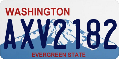 WA license plate AXV2182