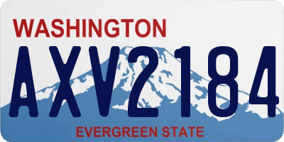 WA license plate AXV2184