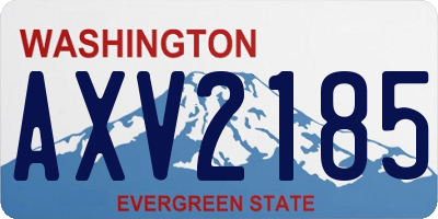 WA license plate AXV2185