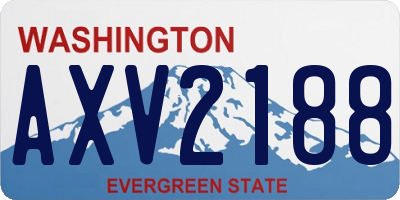 WA license plate AXV2188