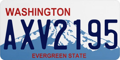 WA license plate AXV2195