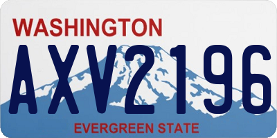 WA license plate AXV2196