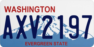 WA license plate AXV2197