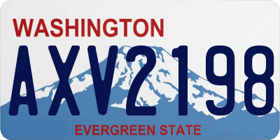 WA license plate AXV2198