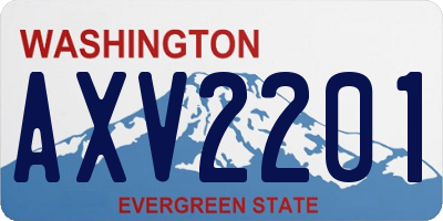 WA license plate AXV2201
