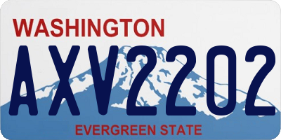 WA license plate AXV2202