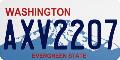 WA license plate AXV2207