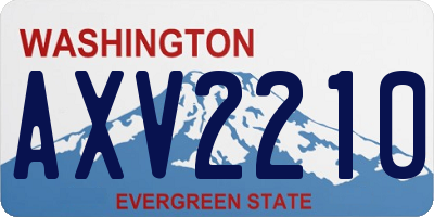 WA license plate AXV2210