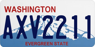 WA license plate AXV2211
