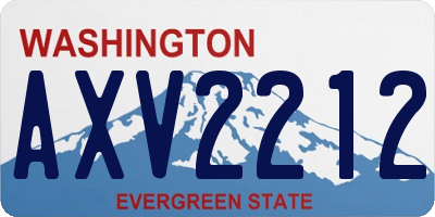 WA license plate AXV2212