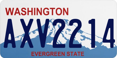 WA license plate AXV2214