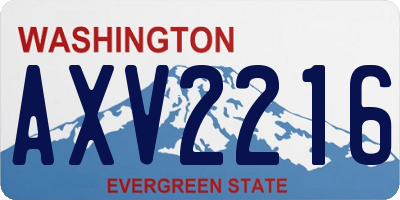 WA license plate AXV2216