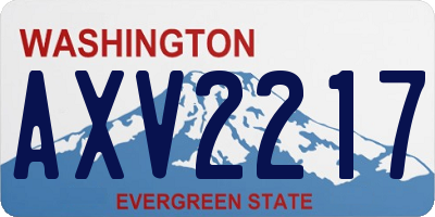 WA license plate AXV2217