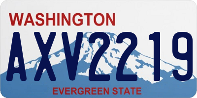 WA license plate AXV2219