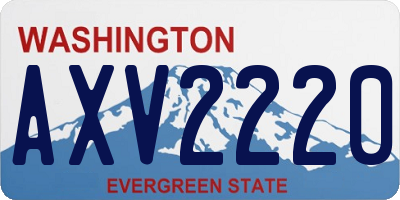 WA license plate AXV2220