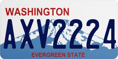 WA license plate AXV2224