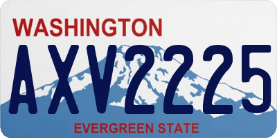 WA license plate AXV2225