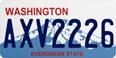 WA license plate AXV2226