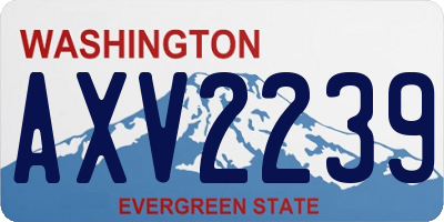 WA license plate AXV2239