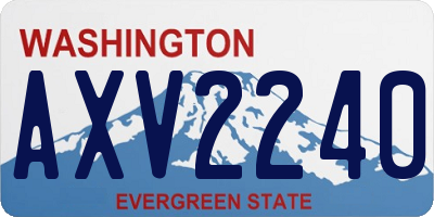 WA license plate AXV2240