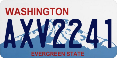 WA license plate AXV2241