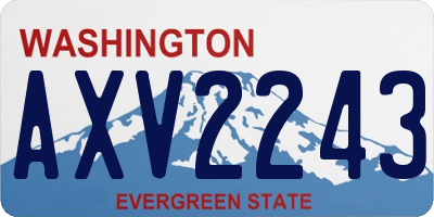 WA license plate AXV2243
