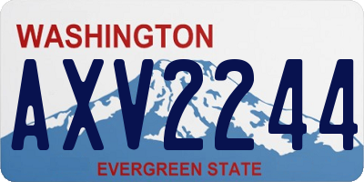 WA license plate AXV2244