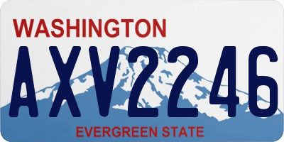 WA license plate AXV2246